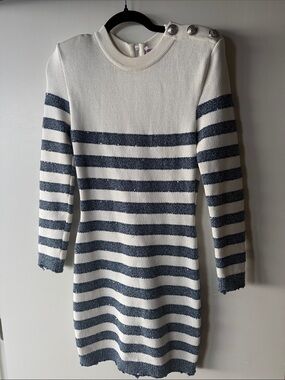 Balmain Cream Textured Knit Top with Branded Tag